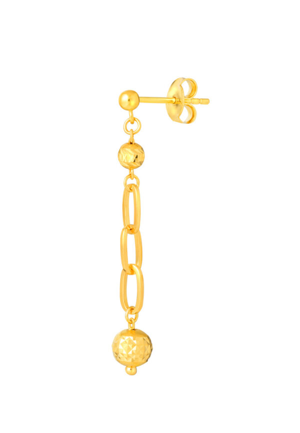 TOMEI Lavish Dangling Beads Earrings, Yellow Gold 916