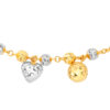 TOMEI Dual-Tone Lovely Beads Bracelet, Yellow Gold 916