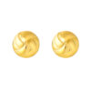 TOMEI Lusso Italia Button Earrings, Yellow Gold 916