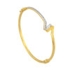 TOMEI Dual-Tone Bangle, Yellow Gold 916