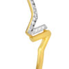 TOMEI Dual-Tone Bangle, Yellow Gold 916