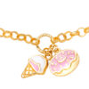 TOMEI Kids Donut & Ice-Cream Bracelet, Yellow Gold 916