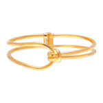 TOMEI Chic Knotted Bangle, Yellow Gold 916