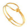 TOMEI Chic Knotted Bangle, Yellow Gold 916