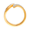 TOMEI Dual-Tone Eccentric  Ring, Yellow Gold 916