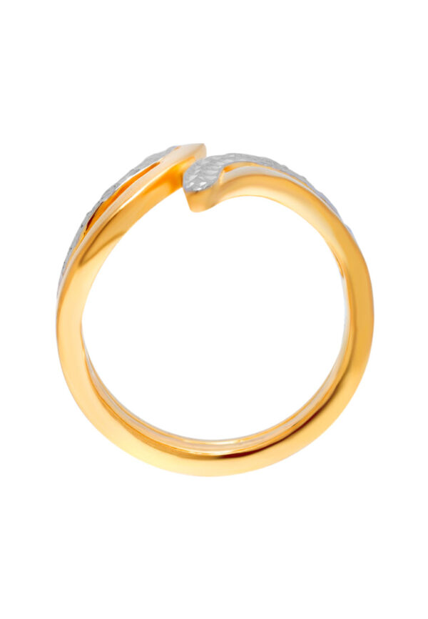 TOMEI Dual-Tone Eccentric  Ring, Yellow Gold 916