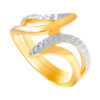 TOMEI Dual-Tone Eccentric  Ring, Yellow Gold 916