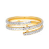 TOMEI Dual-Tone Layered Spiral Ring, Yellow Gold 916