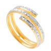 TOMEI Dual-Tone Layered Spiral Ring, Yellow Gold 916