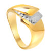 TOMEI Dual-Tone Fluttering Ring, Yellow Gold 916