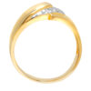 TOMEI Dual-Tone Wavy Ring, Yellow Gold 916