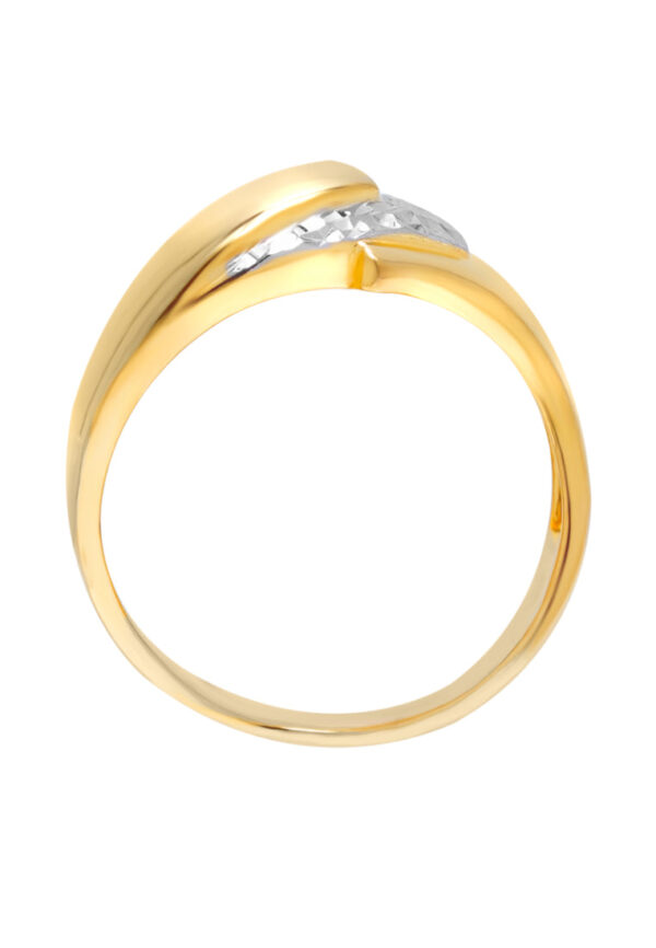 TOMEI Dual-Tone Wavy Ring, Yellow Gold 916