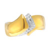 TOMEI Dual-Tone Fluttering Ring, Yellow Gold 916
