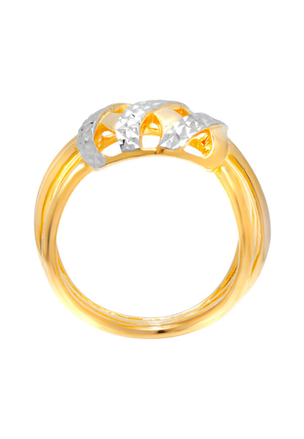 TOMEI Dual-Tone Enchanting Ring, Yellow Gold 916