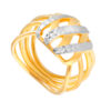 TOMEI Dual-Tone Enchanting Ring, Yellow Gold 916