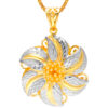 TOMEI Dual-Tone Enchanting Flower Pendant, Yellow Gold 916