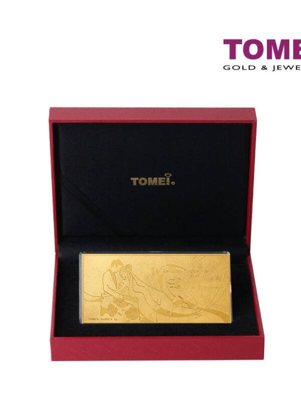 TOMEI Love & Happiness Gold Wafer 1G, Yellow Gold 9999