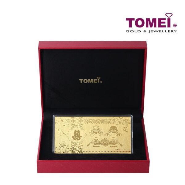 TOMEI Marriage Wishes Gold Wafer, Yellow Gold 9999 (1G)
