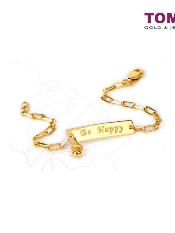 TOMEI Bracelet of The Pursuit of Happiness, Yellow Gold 916 (TZ-YG1279B-1C)