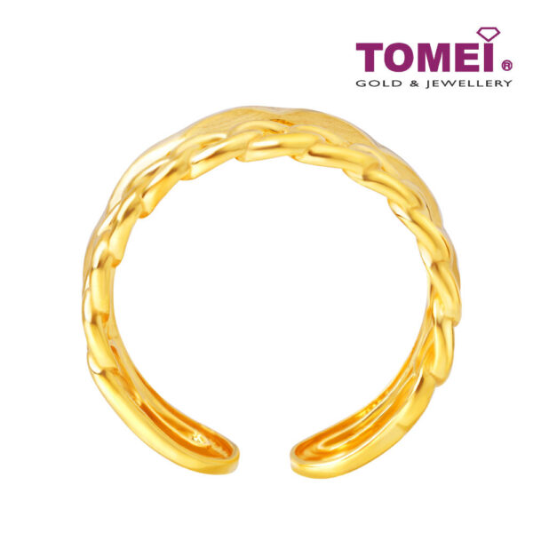TOMEI Loop Link Ring, Yellow Gold 916