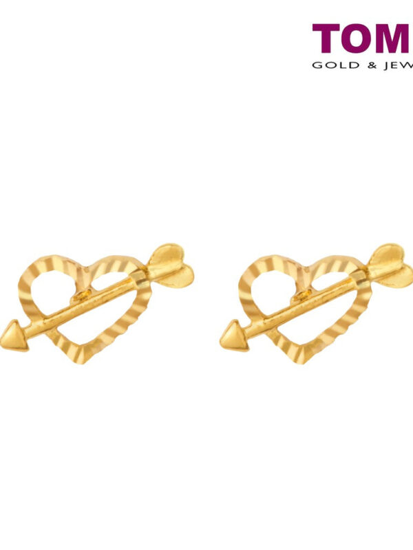 TOMEI Love Struck Earrings, Yellow Gold 916