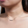 TOMEI Minimalist Diamond Necklace, White Gold 375