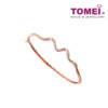 TOMEI Coruscating in Glitterati Wave Diamond Bangle, Rose Gold 585 (B1018R)