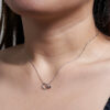 TOMEI Heart Arrow Diamond Necklace, White Gold 375