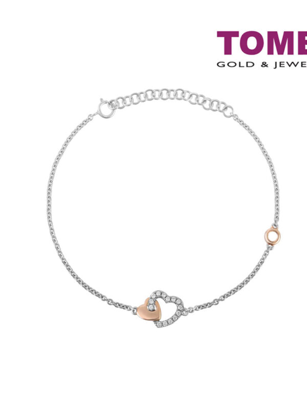 TOMEI Diamond Bracelet I White and Rose Gold 585