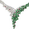 TOMEI Jade Diamond Necklace, White Gold 750