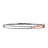 TOMEI Diamond Bangle, White+Rose Gold 585