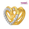 TOMEI Dual-Tone Love Charm, Yellow Gold 916
