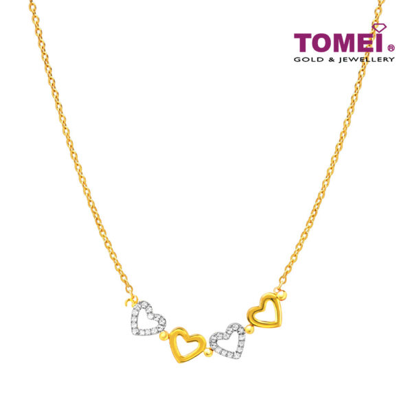 TOMEI Diamond Cut Collection The Joint Of Love Necklace, Yellow Gold 916
