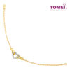 TOMEI Love Is Beautiful Collection Dual-Tone Bracelet, Yellow Gold 916