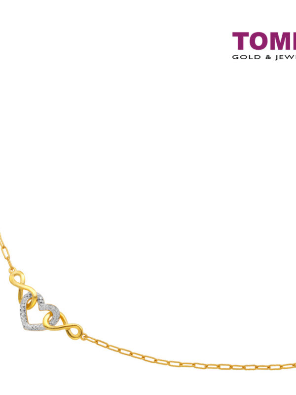 TOMEI Love Is Beautiful Collection Dual-Tone Bracelet, Yellow Gold 916