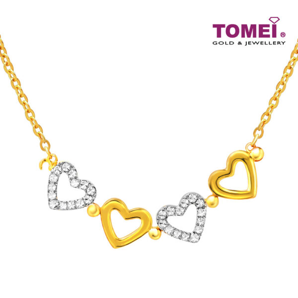 TOMEI Diamond Cut Collection The Joint Of Love Necklace, Yellow Gold 916