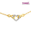 TOMEI Love Is Beautiful Collection Dual-Tone Bracelet, Yellow Gold 916