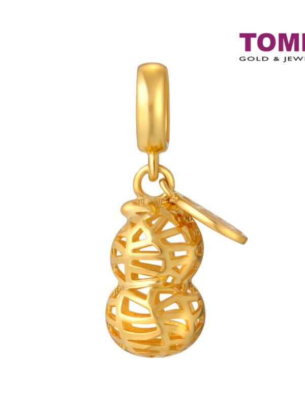 TOMEI Golden Peanut Charm, Yellow Gold 916
