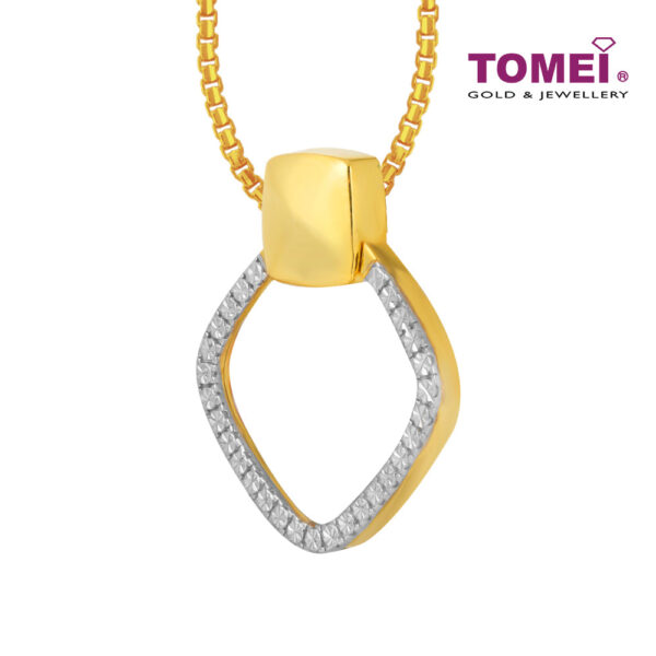 TOMEI Diamond Cut Collection Geometric Pendant, Yellow Gold 916