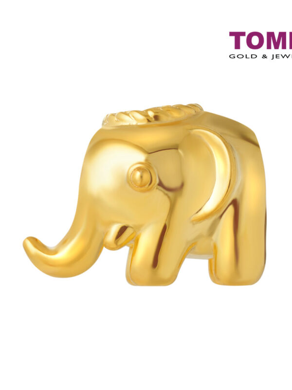 TOME Wealthy Elephant Charm, Yellow Gold 916