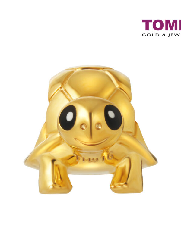 TOMEI Longevity Tortoise Charm, Yellow Gold 916