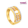TOMEI Diamond Cut Collection Horseshoe Abacus Ring, Yellow Gold 916
