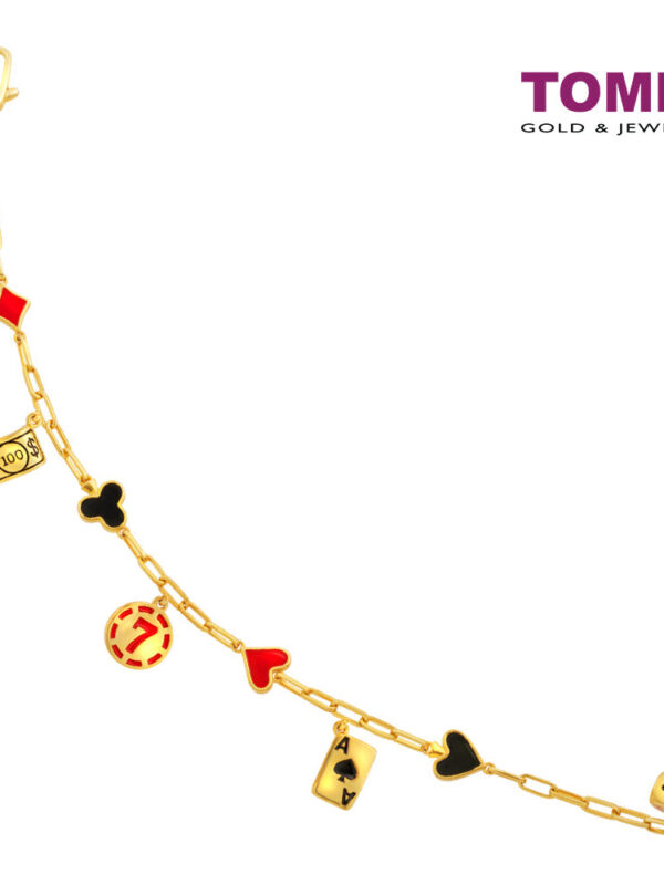 TOMEI  Colorful Lucky Charm Bracelet, Yellow Gold 916