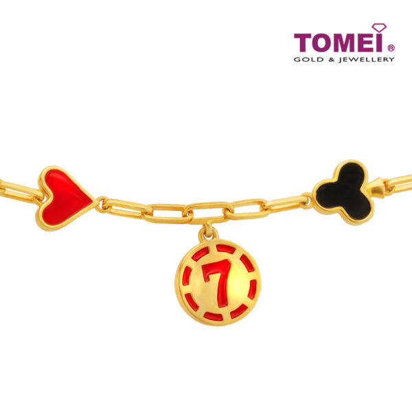 TOMEI  Colorful Lucky Charm Bracelet, Yellow Gold 916