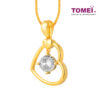 TOMEI Diamond Cut Collection Love Is Beautiful Pendant, Yellow Gold 916