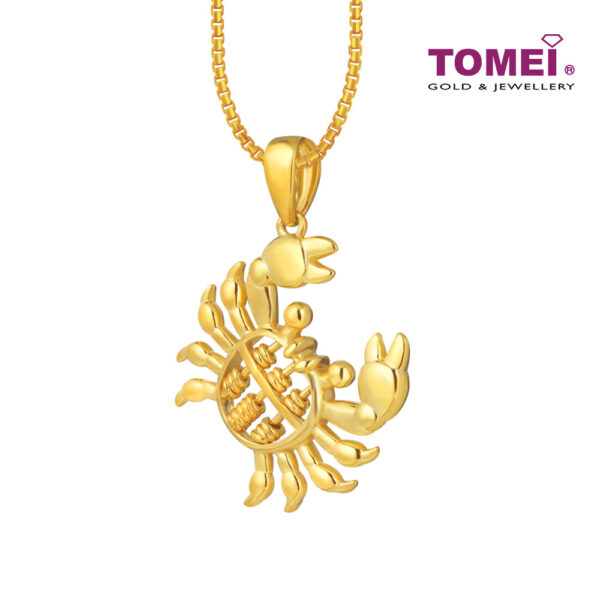 TOMEI Crab Abacus Pendant, Yellow Gold 916