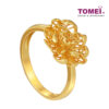 TOMEI Blooming Peony Flower Ring, Yellow Gold 916