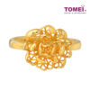 TOMEI Blooming Peony Flower Ring, Yellow Gold 916