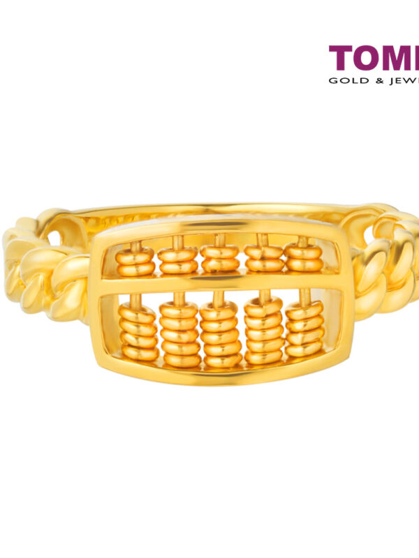 TOMEI Abacus Link Ring, Yellow Gold 916