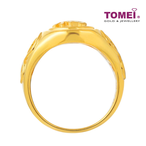 TOMEI Fu & Fortune Ring, Yellow Gold 916